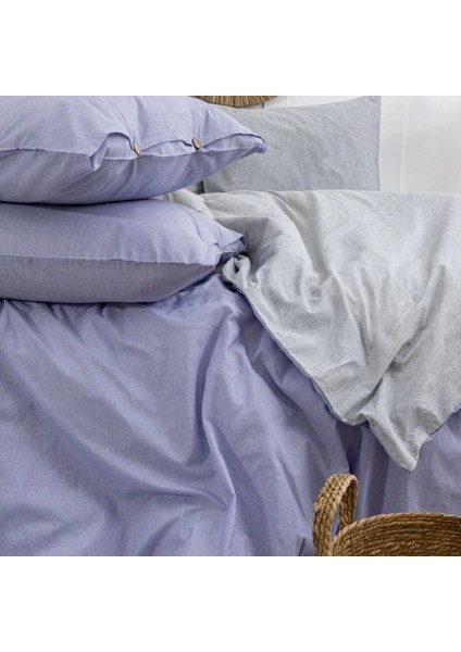 Tek Kişilik %100 Pamuk Ranforce Nevresim Takımı – 160X220 cm Lila Lastiksiz Çarşaflı fırsatları