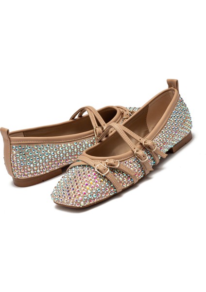 Kadın Taşlı Bantlı Babet Ayakkabı 2215 fırsatları