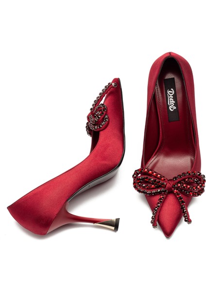 Saten Deri Taşlı bağcık Yüksek Platform Topuk Detaylı kadın Abiye Ayakkabı 500 modelleri