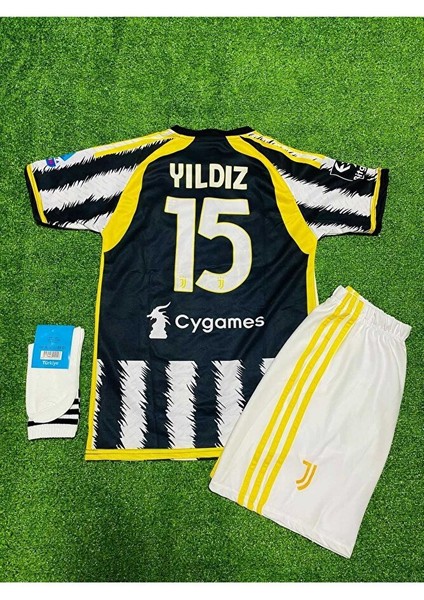 S 2023/24 Yeni Sezon Kenan Yıldız Çocuk Forması 3'lü Set (Yellow)