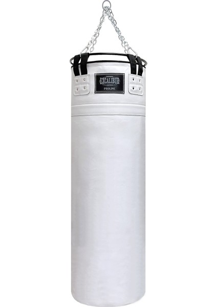Proline Steel Salon Tipi Profesyonel Çemberli Boks Torbası 120 x 35 Beyaz