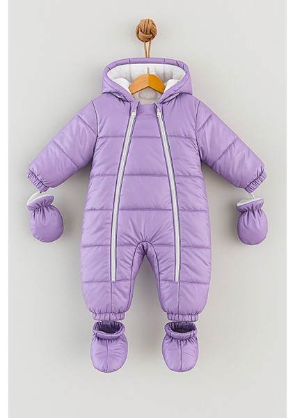 Yağmur-Soğuk Geçirmez Kapüşonlu Çıkarılabilir Eldiven ve Patikli Bebek Kozmonot-Astronot Tulum