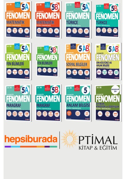 2026 5. SINIF SORU BANKASI 12'Lİ TAM SET