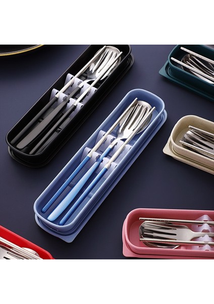 Pembe Renk Premium Çocuk Paslanmaz Çelik Çatal-Kaşık ve Çubuk Set, 5 Parça (24+ Ay)