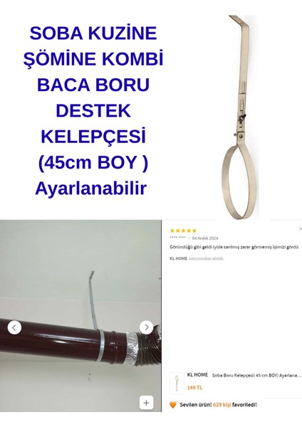 Soba Borusu Destek Kelepçesi 1 Adet