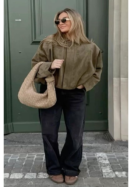 Süet Görünümlü Bomber Ceket modelleri