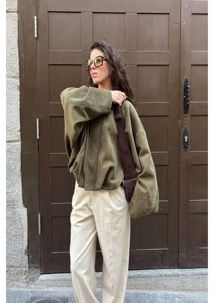 Süet Görünümlü Bomber Ceket indirimleri