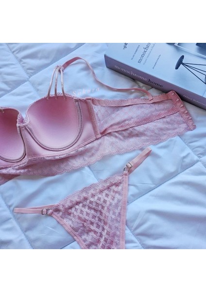 Dolgusuz Pembe Bralet Takımı modelleri