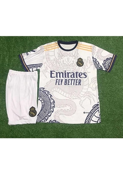R.madridd 2023/24 Sezon Dragon (Ejderha) Desenli Cristiano Ronaldo Çocuk Forması 3'lü Set (Byz) fiyatları