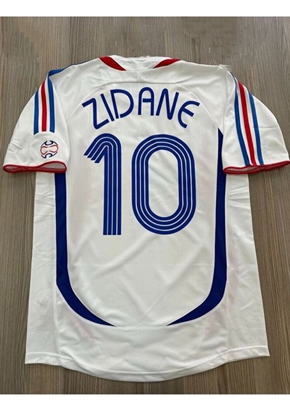 Fransa Milli Takımı 98 Dünya Kupası Zinedine Zidane Nostalji Forması (Beyaz)