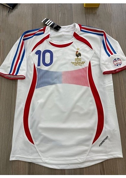 Fransa Milli Takımı 98 Dünya Kupası Zinedine Zidane Nostalji Forması (Beyaz) fiyatları