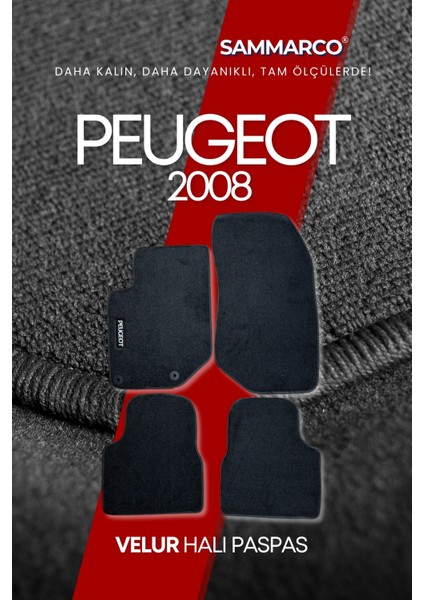 Peugeot 2008 2016 Halı Paspas Velur Paspas Kumaş Paspas Oto Paspas modelleri