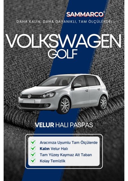 Volkswagen Golf 6 2012 Halı Paspas Velur Paspas Kumaş Paspas Oto Paspas fiyatları