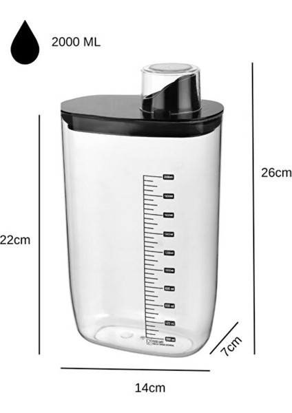 Premium Erzak Kabı/çok Kullanışlı Erzak Kabı 2000 ml Ölçekli Hava Aldırmaz Vakumlu Erzak modelleri