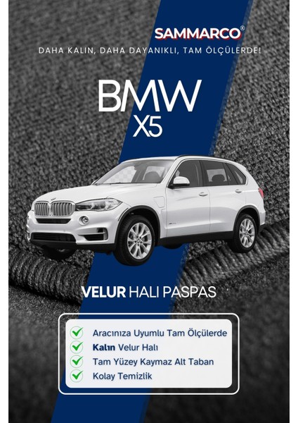 Bmw X5 2015 Halı Paspas Velur Paspas Kumaş Paspas Oto Paspas fiyatları