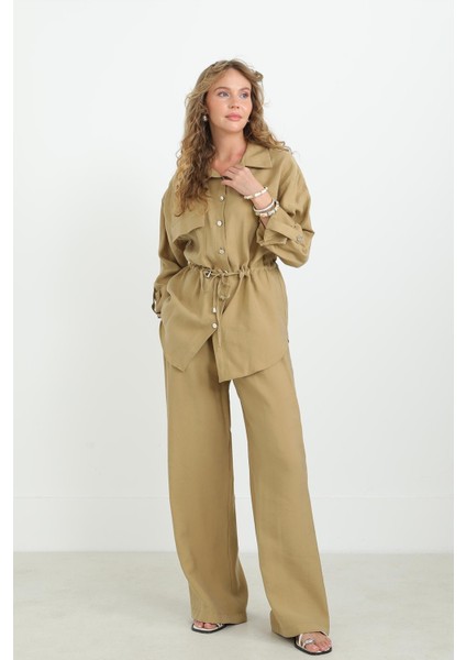 Kadın Kemer Detaylı Modern Kesim Takım -32376TKS indirimleri