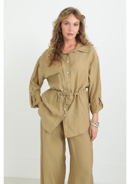 Kadın Kemer Detaylı Modern Kesim Takım -32376TKS fiyatları