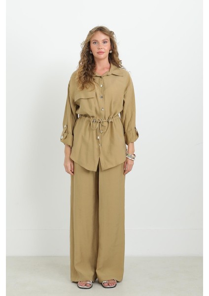 Kadın Kemer Detaylı Modern Kesim Takım -32376TKS modelleri