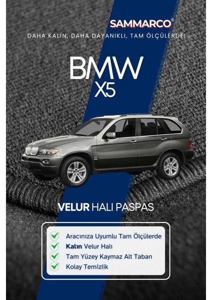 Bmw X5 2002 Halı Paspas Velur Paspas Kumaş Paspas Oto Paspas fiyatları