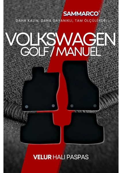 Volkswagen Golf 8 Manuel 2024 Halı Paspas Velur Paspas Kumaş Paspas Oto Paspas modelleri