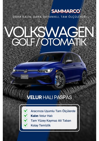 Volkswagen Golf 8 Otomatik 2023 Halı Paspas Velur Paspas Kumaş Paspas Oto Paspas fiyatları