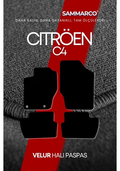 Citröen C4 2008 Halı Paspas Velur Paspas Kumaş Paspas Oto Paspas modelleri