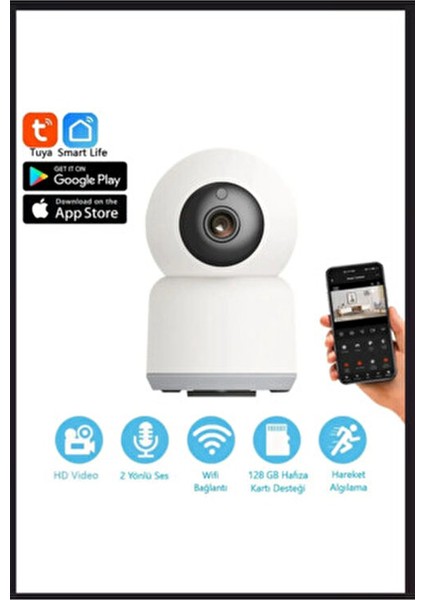 CT-4050 360 Derece Dönebilen Akıllı Ip Kamera(Full HD-1080P)