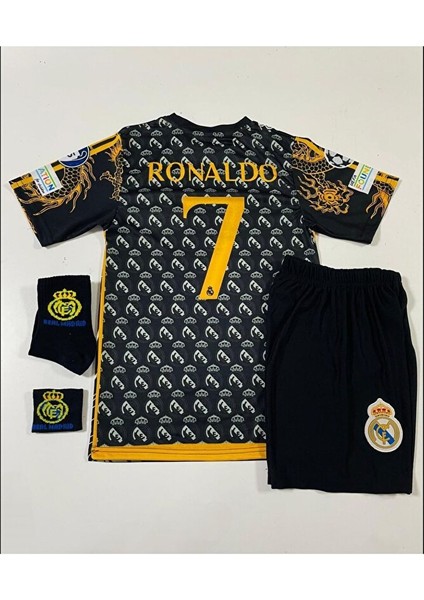 R.madridd 2024/25 Yeni Sezon Cristiano Ronaldo Konsept Çocuk Forması 4'lü Set (Armalı)