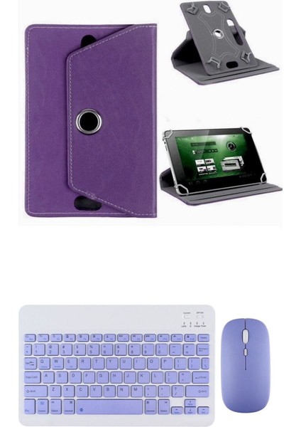 Xiaomi Pad 8 11.2'' Kılıf Uyumlu Standlı Kablosuz Bluetooth Klavye Mouse Set