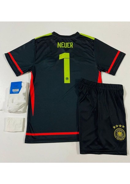 Almanya Euro 2024 Manuel Neuer Kaleci Çocuk Forması 4lü Set modelleri