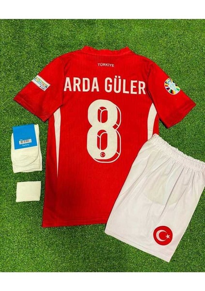A.r.d.a. G.ü.l.e.r. Türkiye Euro 2024 Milli Takımı Iç Saha Çocuk Forması 4'lü Set (Kırmızı)