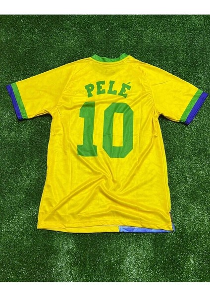 Brezilya Özel Tasarım Efsane Pele Özel Konsept Yetişkin Forması