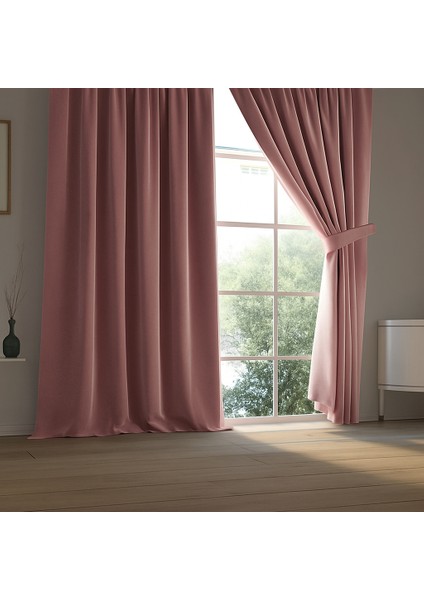 Blackout Pudra Renk Fon Perde Işık Geçirmez Pilesiz Güneşlik Fon, Pudra Tül Fon, Perde,