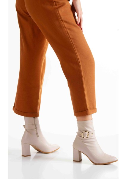 Altın Tokalı Streç Topuklu Kadın Bot fiyatları