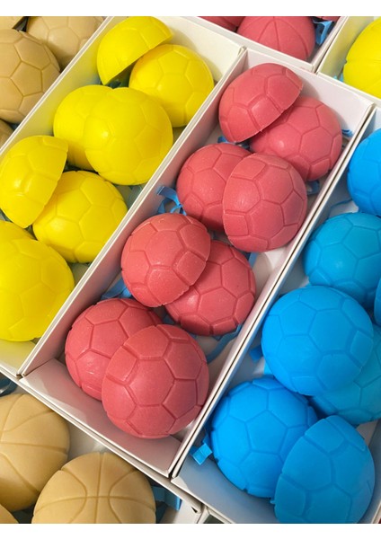 Hediyelik Sabunlar, Tek Renkli Futbol Topları 8 Adet Kutu Içinde