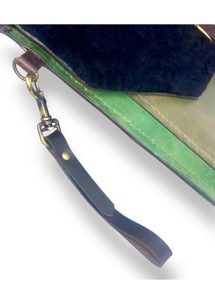 Fury Green Deri Evrak Çantası fırsatları