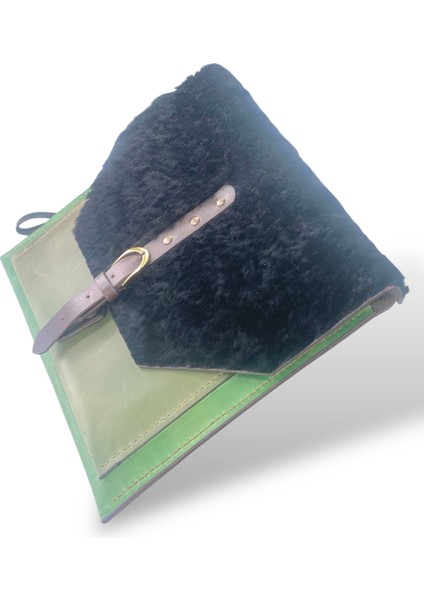 Fury Green Deri Evrak Çantası