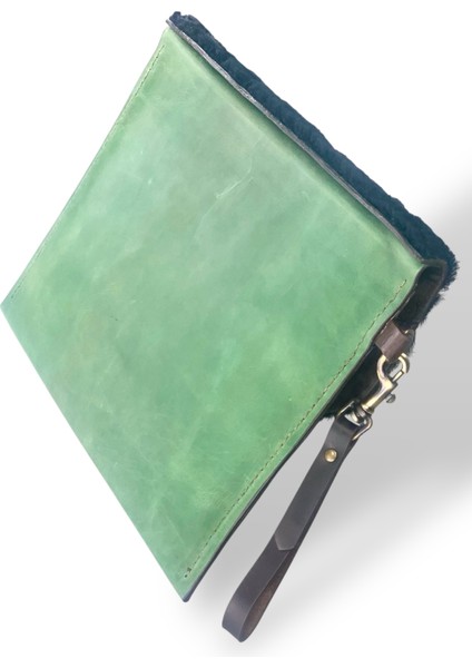 Fury Green Deri Evrak Çantası