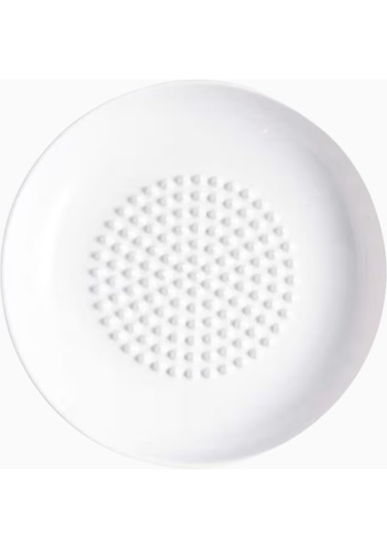 Crate&barrel Beyaz Seramik Sarımsak Rendeleme Özellikli Tabak, Çok Amaçlı Porselen