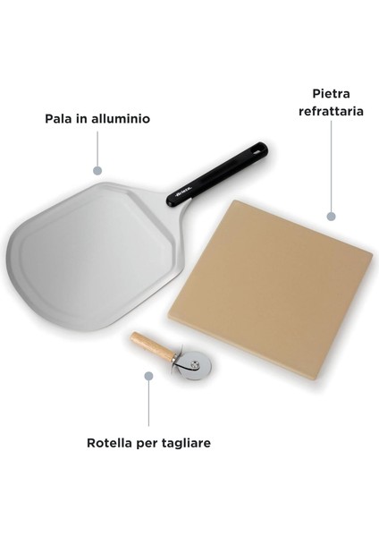 3901 Da Gennaro Pizza Fırını | 2200W, 430°C, 2 Dakikada Pişirme, Şamot Taşlı Elektrikli Pizza Fırını – Kırmızı