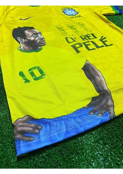 Brezilya Özel Tasarım Efsane Pele Özel Konsept Yetişkin Forması fiyatları