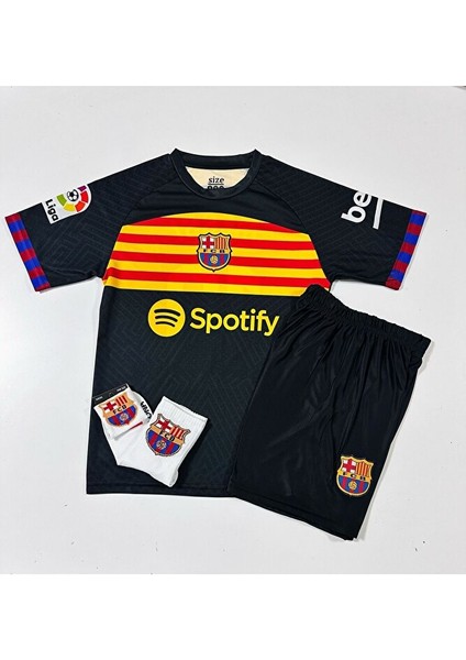 F.c B.a.r.c.e.l.o.n.a 2024-25 Yeni Sezon Lionel Messi Konsept Çocuk Forması (Armalı Set) fiyatları