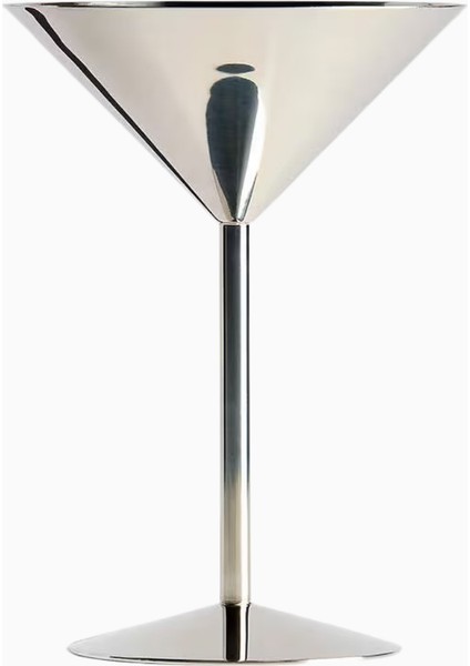 Crate&barrel Easton 8 Onsluk Gümüş Martini Bardağı, Vintage Stil Kokteyl Bardağı