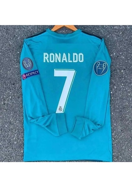 R. Madridd 2017/18 Sezonu Cristiano Ronaldo Röveşata Nostalji Forması (Uzun Kol) modelleri