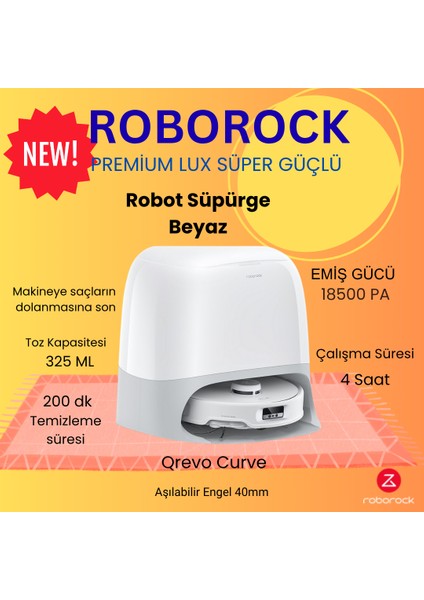 Qrevo Curve 5A1 Robot Süpürge Beyaz