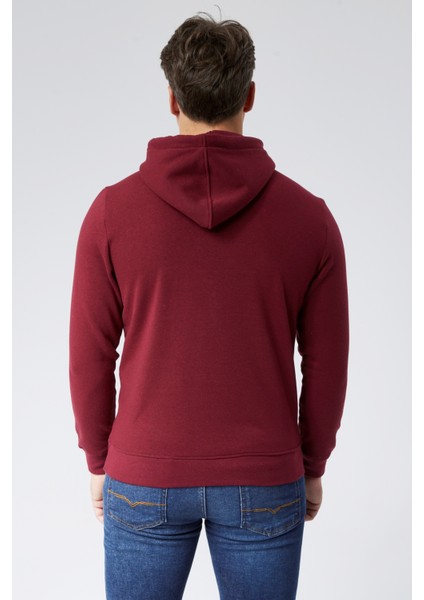 Mooncover Erkek Kapşonlu Kanguru Cepli 3 Iplik Şardonlu Sweatshirt indirimleri