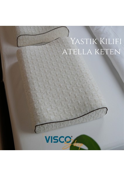 Yastık Kılıfı Yedek Kılıf Atella Doğal Keten Kılıf