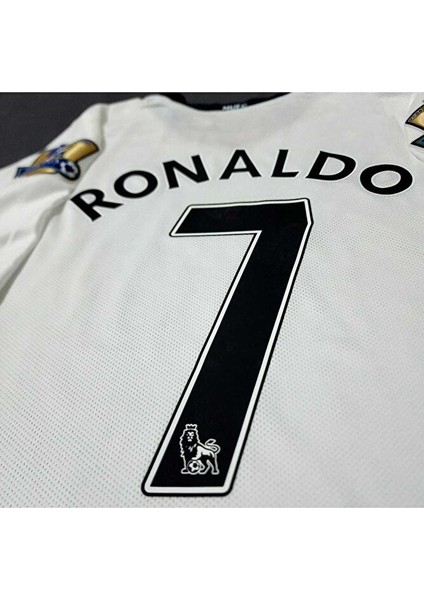 Manchester/united Moskova 2008/09 Sezonu Cristiano Ronaldo Nostalji Forması (Beyaz)