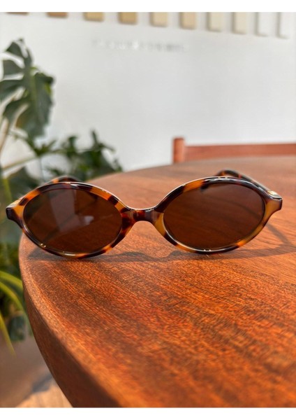 Miux Leopar Çerçeveli Kahverengi Metal Aksesuarlı Ital Ürün Kemik Çerçeve Vip Ürün fiyatları