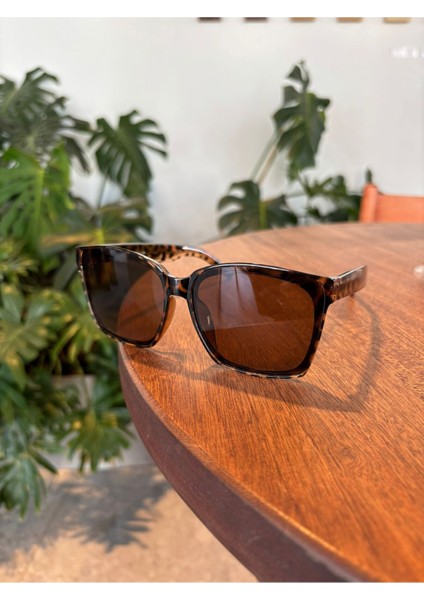 Gentle Leopar Unisex Kadın Erkek Büyük Köşeli Güneş Gözlüğü Unisex 63 Ekartman fiyatları